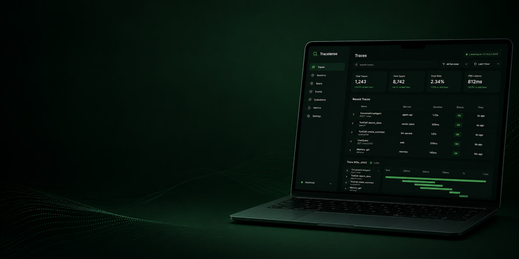 Tracelense trace viewer mockup